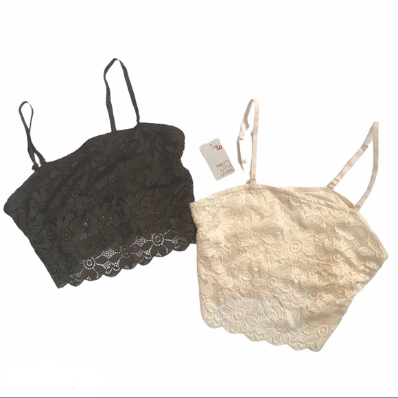 SO Pretty Little Layers Lace Bandeau Bralette L - Picture 1 of 6